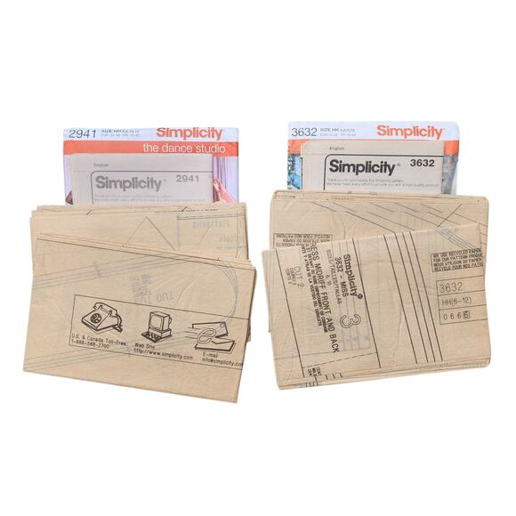 Simplicity Sewing Pattern Costume Lot 2941 & 3632 Size 6-12 Dance Fairy UNCUT - Picture 2 of 4